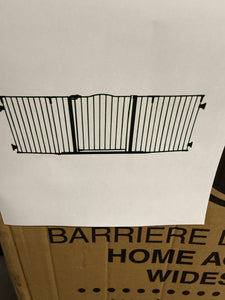 Regalo Deluxe Home Accents 74 inch Widespan Baby Safety Gate, Black, Ages 6 to 24 Months! (NEW IN BOX)