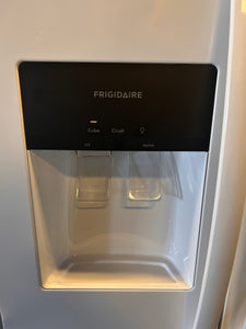 Frigidaire 22.3-cu ft Side-by-Side Refrigerator with Ice Maker (White) - (Brand New - DENTED - Missing Shelves)