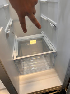 Frigidaire 22.3-cu ft Side-by-Side Refrigerator with Ice Maker (White) - (Brand New - DENTED - Missing Shelves)