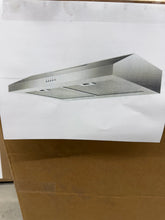 Velivi 30 in. 600 CFM Convertible Ductless Under Cabinet Range Hood With 3 Speed Exhaust Fan and 2 LED Lights, Stainless Steel! (NEW IN BOX)