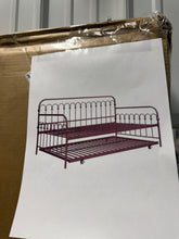 Novogratz Bright Pop Twin Metal Daybed with Twin Trundle Bed, Dusty Rose! (NEW IN BOX - MISSING ONE METAL SLAT!)