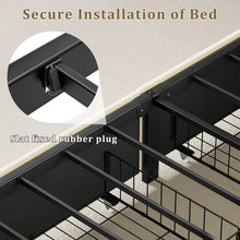 Upholstered King Bed Frame with 4 Storage Drawers and 52.5" Tall Headboard, Platform Bed with Charging Station & LED Light, No Spring Box Needed! (NEW IN BOX)