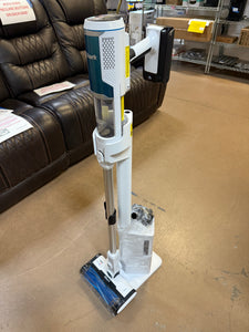 Shark Clean and Empty Bagless Cordless HEPA Filtration Stick Vacuum and Auto-Empty System Multi-Surfaces in White/Peacock! (USED - CLEAN - WORKS GREAT!)