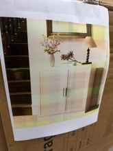 Rattan Storage Cabinet with Adjustable Shelves, White! (NEW IN BOX)