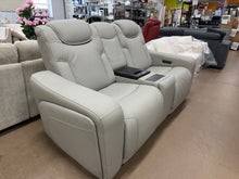Alton Leather Power Reclining Sofa with Power Headrests and BUILT IN FRIDGE!! (BRAND NEW)
