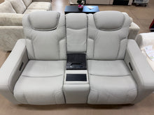 Alton Leather Power Reclining Sofa with Power Headrests and BUILT IN FRIDGE!! (BRAND NEW)