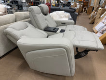Alton Leather Power Reclining Sofa with Power Headrests and BUILT IN FRIDGE!! (BRAND NEW)