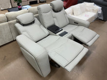 Alton Leather Power Reclining Sofa with Power Headrests and BUILT IN FRIDGE!! (BRAND NEW)