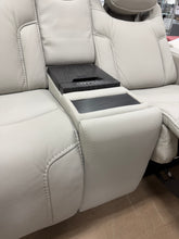 Alton Leather Power Reclining Sofa with Power Headrests and BUILT IN FRIDGE!! (BRAND NEW)