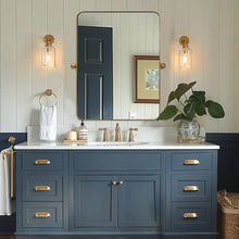 Modern Tilting Bathroom Vanity Wall Mirror | Stainless Steel Pivot Frame, 36” x 28”!