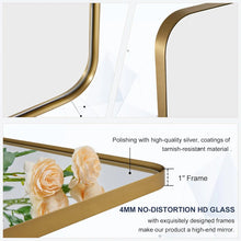 Modern Tilting Bathroom Vanity Wall Mirror | Stainless Steel Pivot Frame, 36” x 28”!