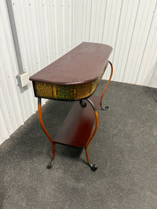 Traditional Metal Console Table - Dark Brown - Olivia & May: Entryway Table with Storage Shelf, Iron Frame!! NEW AND ASSEMBLED(MINOR SHIPPING BLEMISH)!!