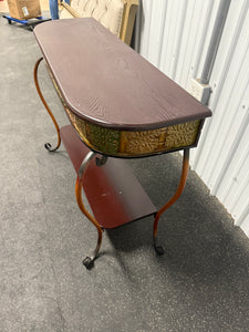 Traditional Metal Console Table - Dark Brown - Olivia & May: Entryway Table with Storage Shelf, Iron Frame!! NEW AND ASSEMBLED(MINOR SHIPPING BLEMISH)!!
