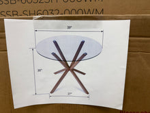 Oliver 39” Modern Round Glass Dining Table!! NEW IN BOX!!