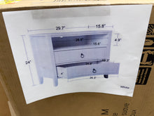 Her Majesty 2-Drawer Soft White Nightstand!! NEW IN BOX!!