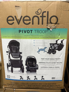 Evenflo Pivot Troop Companion Double Companion Modular Travel System!! NEW IN BOX!!