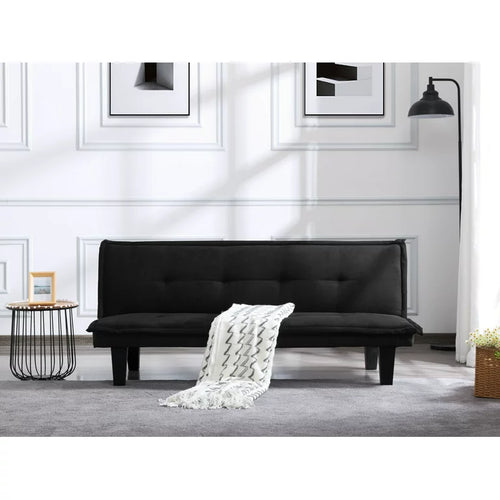 BSHTI 63.8”Armless Tufted Convertible Sleeper Futon Sofa,Modern Futon Sofa Bed For Livingroom,Guestroom! (NEW & ASSEMBLED!)
