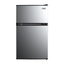 Arctic King 3.2 Cu ft Two Door Mini Fridge with Freezer, Stainless Steel, E-Star! (NEW)