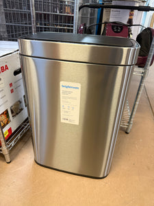 Brightroom Motion Wastebasket with Liner - Stainless Steel Touchless Kitchen Trash Can, 11.8 Gallon, Silver!! BRAND NEW(MINOR DENT FROM SHIPPING)!!