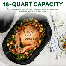 Aroma 18Qt Electric Roaster Oven with High Dome Lid, 8X Bonded Granite Enamel, Red