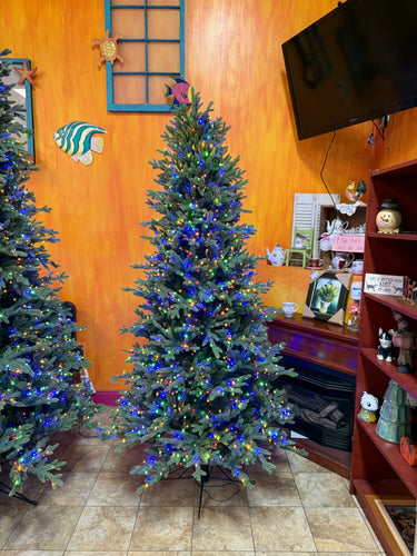 7.5 ft Pre-Lit Aspen EZ Connect Artificial Christmas Tree, 1,850 Color-Changing Radiant Micro LED Lights! (BRAND NEW - BOX IS SAVED)