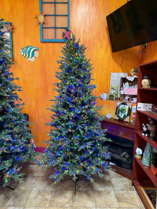 7.5 ft Pre-Lit Aspen EZ Connect Artificial Christmas Tree, 1,850 Color-Changing Radiant Micro LED Lights! (BRAND NEW - BOX IS SAVED)