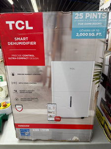 TCL 25 pt. 2000 sq. ft. Smart Dehumidifier, Ultra-compact in White! (NEW IN BOX)