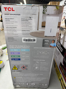 TCL 25 pt. 2000 sq. ft. Smart Dehumidifier, Ultra-compact in White! (NEW IN BOX)