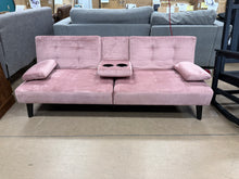 Adjustable Loveseat Sleeper With Retractable Cup Holders, Pink! (NEW)