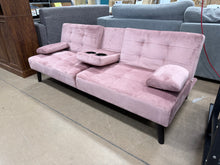 Adjustable Loveseat Sleeper With Retractable Cup Holders, Pink! (NEW)