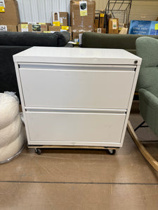 Hirsh 30 inch Wide 2 Drawer Lateral 101 File Cabinet for Home or Office, White! (NEW - MINOR DENTS) - (KEYS INCLUDED)