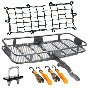 Mockins Hitch Mount Cargo Carrier 60" x 20" x 6" | 500 lbs. Luggage Capacity | Folding Shank to Preserve Storage Space! (NEW IN BOX)