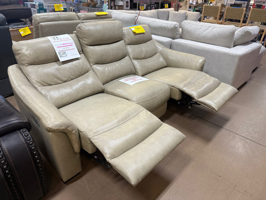 Shaffer Leather Power Reclining Sofa!! BRAND NEW, HAS MINOR SHIPPING DAMAGE!!