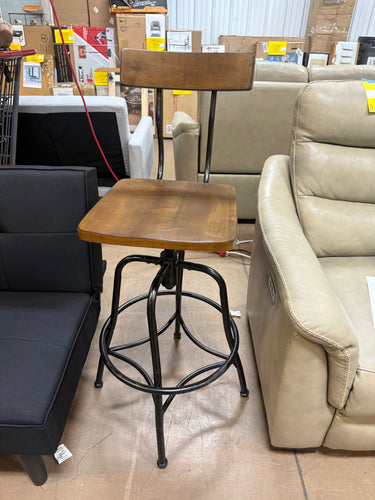 Threshold Woodsboro Adjustable Barstool Brown: Metal Frame, Wood Seat, Home Bar Furniture!! BRAND NEW!!