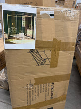 Metal Canopy Bed With Butterfly Pattern Design For Headboard And Footboard, Twin Size! (NEW IN BOX - CREAM)