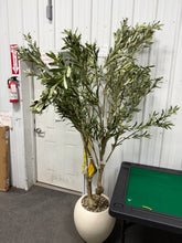 5ft Large Luxury Artificial Olive Tree in Planter, Realistic Faux Olive Tree with Lifelike Leaves & Fruits, Extra Lush Stereoscopic Shape, Tall Indoor Fake Tree for Home, Office, Restaurant Décor! (NEW - MINOR DEFECT ON ONE LIMB)