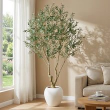 5ft Large Luxury Artificial Olive Tree in Planter, Realistic Faux Olive Tree with Lifelike Leaves & Fruits, Extra Lush Stereoscopic Shape, Tall Indoor Fake Tree for Home, Office, Restaurant Décor! (NEW - MINOR DEFECT ON ONE LIMB)