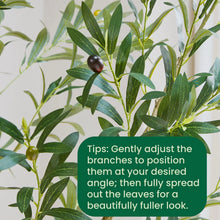 5ft Large Luxury Artificial Olive Tree in Planter, Realistic Faux Olive Tree with Lifelike Leaves & Fruits, Extra Lush Stereoscopic Shape, Tall Indoor Fake Tree for Home, Office, Restaurant Décor! (NEW - MINOR DEFECT ON ONE LIMB)