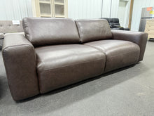 Benthe 95'' Modern Square Arm Leather Fatty Sofa Brown Down! (BRAND NEW)