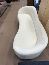 Ritz 85.5" Velvet Curved Sofa, Cream! (NEW)