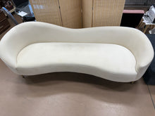 Ritz 85.5" Velvet Curved Sofa, Cream! (NEW)
