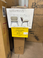 Edie Walnut Upholstered Lounge Chair,24.41" W x 25.59" D x 26.77" H, White!! NEW IN BOX!!