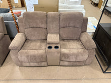 Fabric Reclining Loveseat, Brown! (NEW)