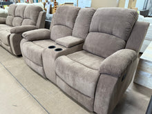Fabric Reclining Loveseat, Brown! (NEW)