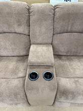 Fabric Reclining Loveseat, Brown! (NEW)