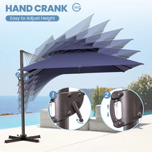 Herrell 11 x 11 Ft Square Cantilever Umbrella without Weighted Base! (NEW IN BOX - WEIGHTED BAS NOT INCLUDED)