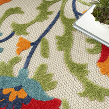 Nourison Aloha Indoor/Outdoor Red/Multi 9' x 12' Area Rug, (9x12)! (NEW!)