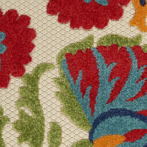 Nourison Aloha Indoor/Outdoor Red/Multi 9' x 12' Area Rug, (9x12)! (NEW!)