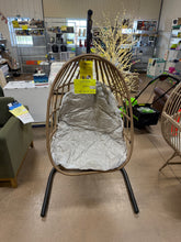 Mainstays Outdoor Wicker Hanging Egg Chair, Tan! (NEW & ASSEMBLED)