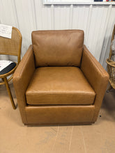 Bobbi Upholstered Top Grain Genuine Leather Upholstered Swivel Armchair! (NEW)
